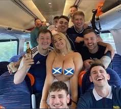 England v Scotland: Rangers-mad porn star Lana Wolf flashes cars ...