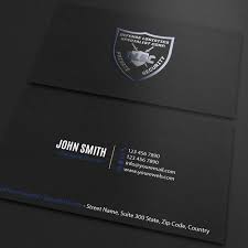 Use your organization's seal or your personalized graphics for a unique card that matches your agency's standards. Business Cards For A Security Guard Company Business Card Contest 99designs