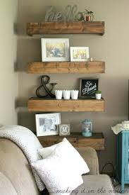 Diy Wood Shelves Living Room Decor Rustic Farm House Living Room Living Room Diy