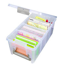 There are many great ways you can use totes to get your craft supplies organized. 15 Clever Ideas For Scrapbook Paper Storage On Every Budget