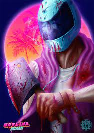 Geek The Geek Biker Hotline Miami By Hulja Hotline Miami Miami Art Miami