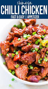 Easy Chinese Chilli Chicken Dry Recipe Recipes Chilli Chicken Easy Meals