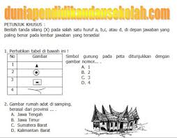 Soal Ujian Bahasa Indonesia Kelas 6