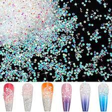 Amazon Com 8000 Pieces Rhinestones Beads Iridescent Crystals 1 3 Mm Diamond Diy Glass Sand Dust Rhinestones Diamond Tiny Caviar Beads Nail Gems Stone Nail Decor For Nail Phone Art Crafts Multicolor Beauty