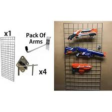 We recently posted a picture of a wall built for nerf guns on our instagram and facebook pages now you have yourself a really cool customize able organized tactical nerf wall for your kids room. Yorkshire Displays Ltd Nerf Gun Wall Display Toy Storage