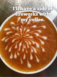 Coffee And Fireworks For Independence Day Coffee Art Latte Coffee Latte Art