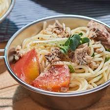 和えるだけ！「サバ缶冷製パスタ」の作り方