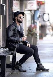 Men Casual Outfits First Date Leather Jacket Outfit Men Mens Outfits Black Outfit Men