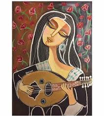 العود Acrylic On Canvas Size 100 70cm 2015 2017 Sura Alkhafaje Iraqi Artist Pop Art Design Abstract Face Art Egyptian Art