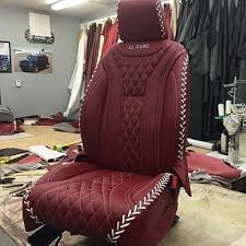 Car Auto Seats Diamond Stitch Pattern Baseball Custom Leather Car Upholstery Automotive Upholstery Custom Car Interior