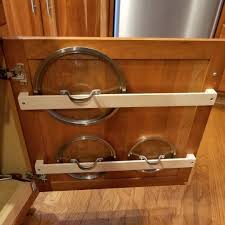 Are Your Pot Lids Always A Mess In The Cabinet Like Mine Make A Pot Lid Rack On Your Cabin In 2020 Diy Kitchen Cupboards Kitchen Organization Diy Diy Kitchen Storage