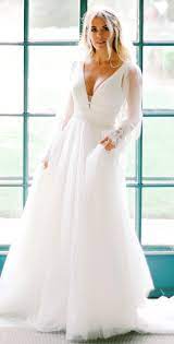 Find Your Wedding Day Look A Line Wedding Dress With Sleeves Princess Wedding Dresses Wedding Dress Long Sleeve