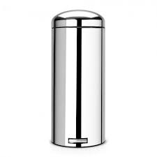 Pour ouvrir la poubelle brabantia touch bin 30 litres, il suffit d'effleurer le couvercle. Poubelle Brabantia Retro Argent Inox 30 L Doucheetbain Fr