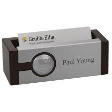 3pcs black acrylic business card holder display stand desktop countertop. Golfers Wooden Business Card Holder