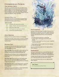 Otherworldy Patron The Ancient Frost Conqueror Or Protect The World With Cool Ice Powers Unearthedarcana