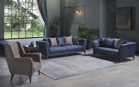 Blair deha silver sofa, love & chair set by istikbal. Selegno Melson Navy Sofa Bed In Fabric By Istikbal W Options