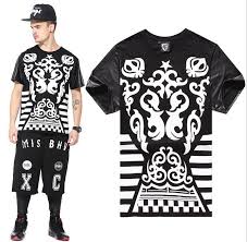 For all those who believe in breaking the mold. 2015 T Shirt Men Hip Hop T Shirt Leather Sleeve Mens T Shirts Swag Tee Shirts Camisetas Hombre Fitness Mens Clothing Clothing Wear Shirt Goldshirt Different Color Collar Aliexpress