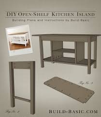 build a diy open shelf kitchen island