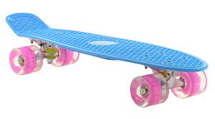 Skateboard Blauw Roze Met Led Wielen Prijskiller Nl