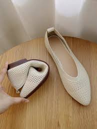 Wide variety of branded flat shoes at discount prices. Nude Pointed Knit Flats Pumps Women S Fashion Footwear Flats On Carousell