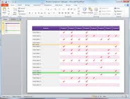 Free Comparison Chart Templates For Word Powerpoint Pdf