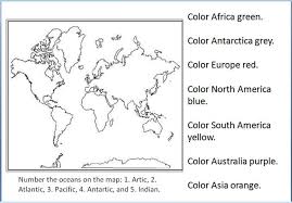 Continents Oceans Continents And Oceans Social Studies Worksheets Continents