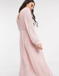 Warehouse Synthetic Pleated Maxi Dress In Pink Lyst