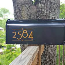 You don't want the neighbors to get your pizza. Arts Crafts Style Mailbox Numbers
