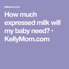 How Much Expressed Milk Will My Baby Need Blobby Baby
