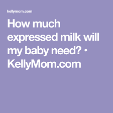 how much expressed milk will my baby need blobby baby