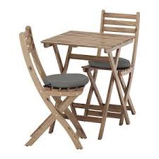 Askholmen Table 2 Chairs Outdoor Gray Gray Brown Stained Ikea Wooden Outdoor Furniture Outdoor Dining Furniture Outdoor Folding Chairs