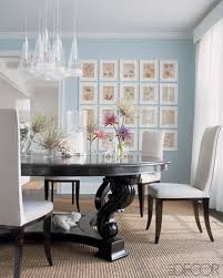 Light Blue Dining Room Against Dark Table Dining Room Blue Blue Dinning Room Home Decor