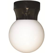 This outdoor flush mount light is just right for welcoming guests to your door, and for making sure your family gets home safe each night. Liteco Part Fp307 I60 Bw Liteco Black Screw Neck Outdoor Flush Mount Ceiling Pocket Globe Lantern Outdoor Flush Mount Lights Home Depot Pro