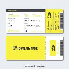 Skachivajte Zheltyj Posadochnyj Talon V Ploskom Ispolnenii Besplatno Travel Design Ticket Design Voucher Design