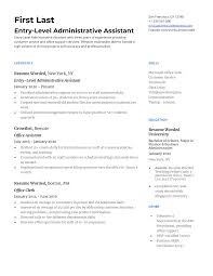 Download and customize our resume template to land more interviews. Entry Level Administrative Assistant Resume Example For 2021 Resume Worded