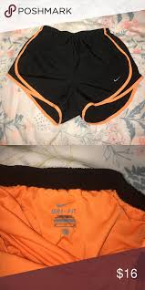 Black And Orange Nike Shorts Women S Nike Shorts Nike Shorts Women Nike Women Black Shorts