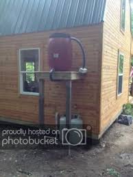 Updated Pics Of The Move In Small Cabin Forum 1 Small Cabin Off Grid Cabin Outdoor Kitchen