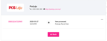 You can track the current status of the parcel instead of visiting. Poslaju Parcel Hub