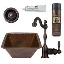 dual mount square bar sink with faucet