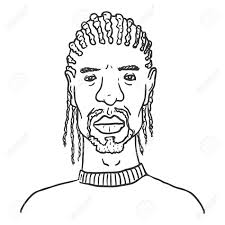 The sides are faded and the curved style of the line design makes this hairstyle fabulous. Vector Outline Avatar African American Man With Afro Braids Male Character Portrait Royalty Free Cliparts Vectors And Stock Illustration Image 136799213