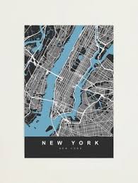 New York New York United States Black Color City Map Photographic Print By Urban Maps In 2020 Map Of New York City Map Art Prints