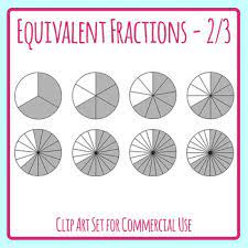 6/9 is equivalent to 2/3 because 6 x 3 = 9 x 2 = 18. Equivalent Fractions 2 3 Two Thirds Math Clip Art Set Commercial Use