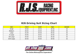 Sizing Chart Rjs Auto Racing Suits