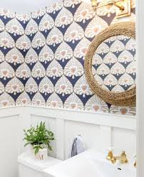 Palmetto Wallpaper In 2020 Powder Room Wallpaper Bathroom Wallpaper Trends Bathroom Wallpaper