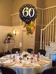 60th Birthday Party Centerpiece In Black And Gold 60th Birthday Centerpieces 60th Birthday Party Decorations 60th Birthday Party