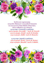 Najpiękniejsze życzenia i wierszyki dla ojców. Dzien Matki I Dzien Ojca Zaproszenie Przedszkole Nr 3 W Glubczycach