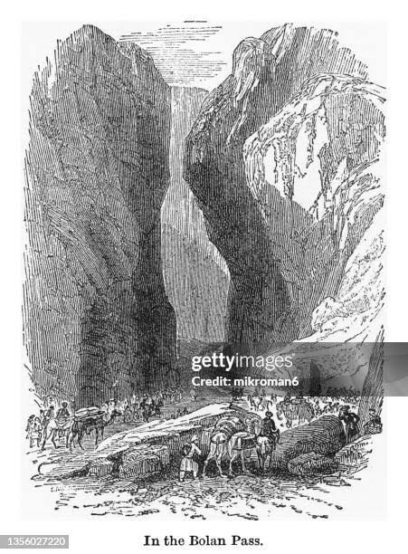 People Travelling Through The Bolan Pass Pakistan 19th Century High-Res Vector Graphic - Getty Images