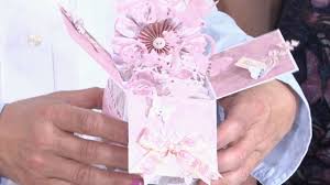 Cut a piece of tissue paper large enough to cover the confetti. How To Make An Exploding Box Card Docrafts Creativity Tv Youtube