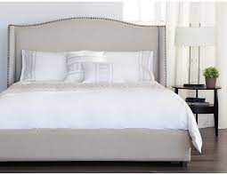 Structube Oxford Bed In Linen Home Bedroom Upholstered Headboard Bed