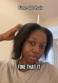 Fine 4C hair representation #finehair #fine4chair #finenaturalhair #4chair